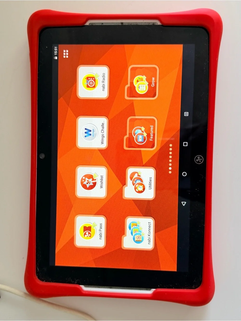 Nabi Kids Android Tablet Red Protective Case Charger Included Tested Working